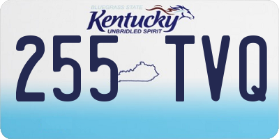 KY license plate 255TVQ