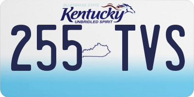 KY license plate 255TVS