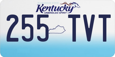 KY license plate 255TVT