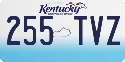 KY license plate 255TVZ