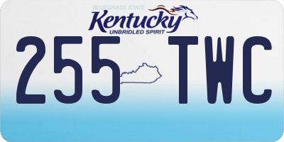 KY license plate 255TWC