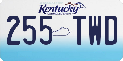 KY license plate 255TWD