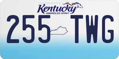 KY license plate 255TWG