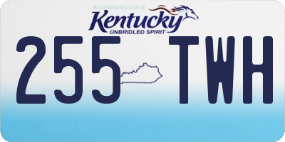 KY license plate 255TWH