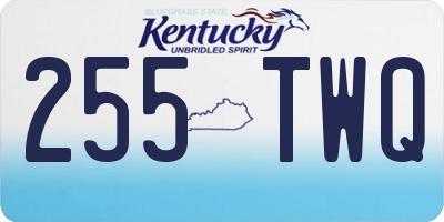 KY license plate 255TWQ