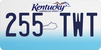 KY license plate 255TWT