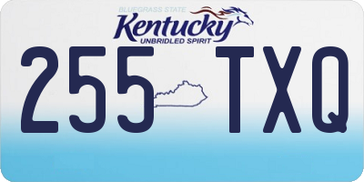 KY license plate 255TXQ