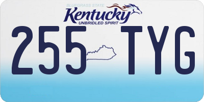 KY license plate 255TYG