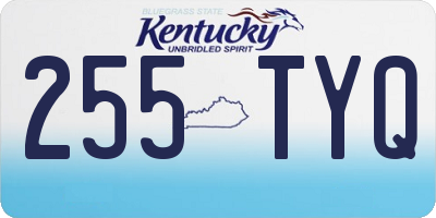 KY license plate 255TYQ