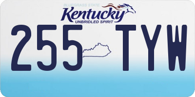 KY license plate 255TYW