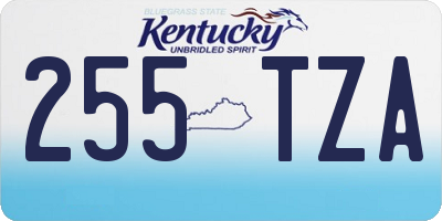 KY license plate 255TZA