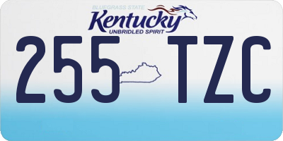 KY license plate 255TZC