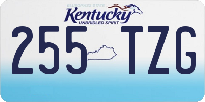 KY license plate 255TZG