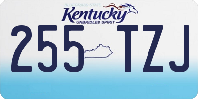 KY license plate 255TZJ