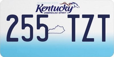 KY license plate 255TZT