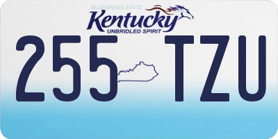 KY license plate 255TZU