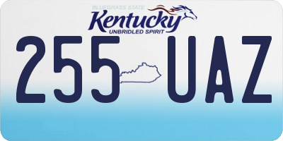 KY license plate 255UAZ