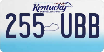 KY license plate 255UBB