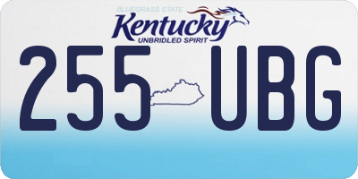 KY license plate 255UBG