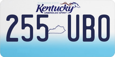 KY license plate 255UBO