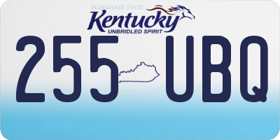 KY license plate 255UBQ