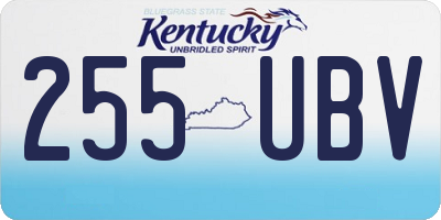KY license plate 255UBV