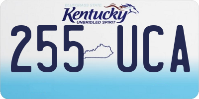 KY license plate 255UCA