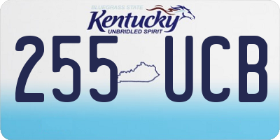 KY license plate 255UCB