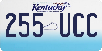 KY license plate 255UCC