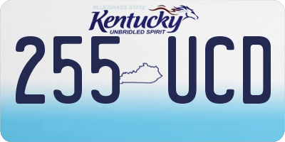 KY license plate 255UCD
