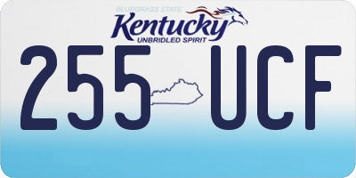 KY license plate 255UCF