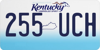 KY license plate 255UCH