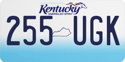 KY license plate 255UGK