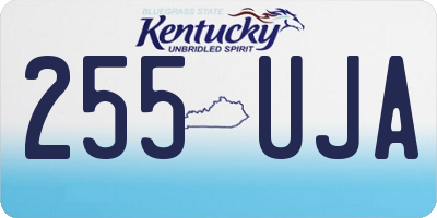 KY license plate 255UJA