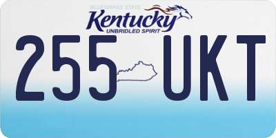 KY license plate 255UKT
