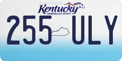KY license plate 255ULY