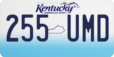 KY license plate 255UMD