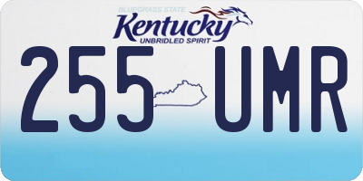 KY license plate 255UMR