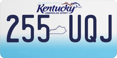 KY license plate 255UQJ