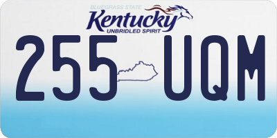 KY license plate 255UQM