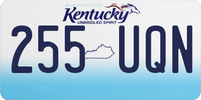KY license plate 255UQN