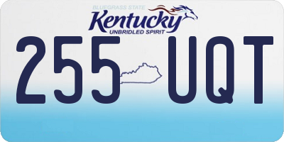 KY license plate 255UQT