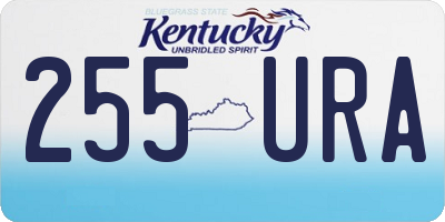 KY license plate 255URA