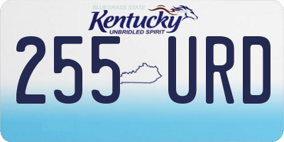 KY license plate 255URD