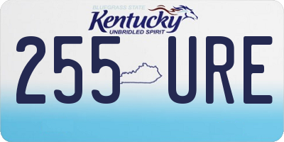 KY license plate 255URE