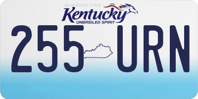 KY license plate 255URN