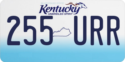 KY license plate 255URR