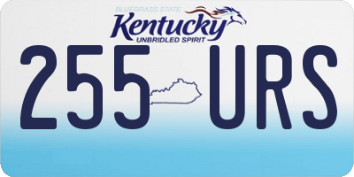 KY license plate 255URS