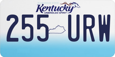 KY license plate 255URW