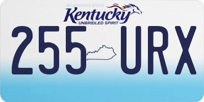 KY license plate 255URX